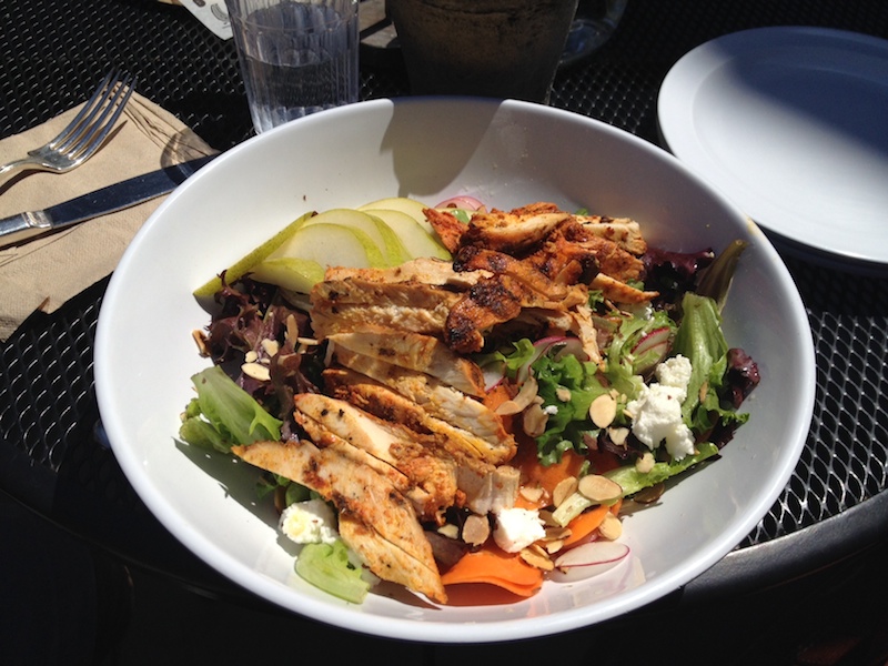 Lucky Penny market greens salad with chicken