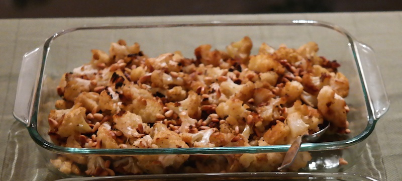 Roasted cauliflower - healthy simple thanksgiving sides