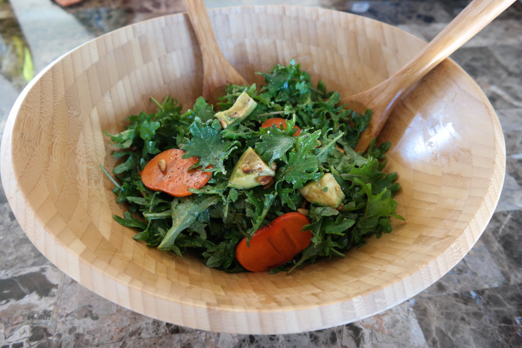 Kale and Persimmon Salad - simple thanksgiving sides