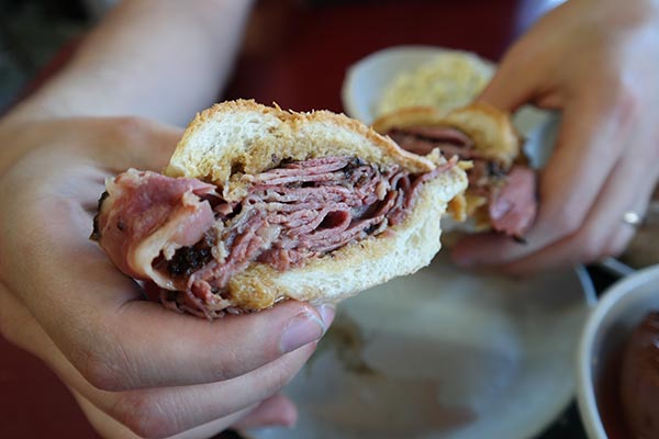 Philippe the Original NY pastrami sandwich