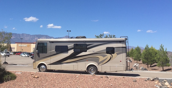 Overnight RV parking at Walmart