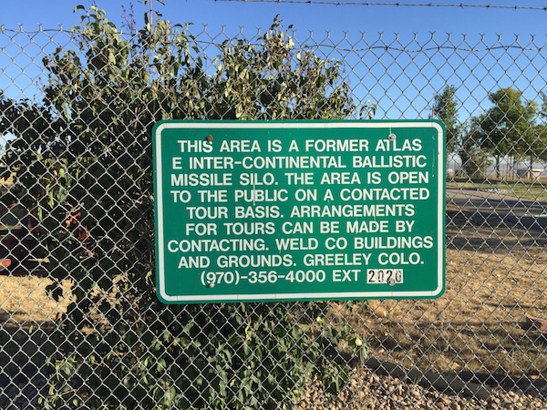 Missile Site Park Greeley sign