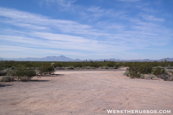 BLM camping Tucson AZ entrance