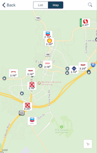 GasBuddy Flagstaff Map