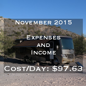 Full Time RVing Costs: Motorhome Edition - November 2015