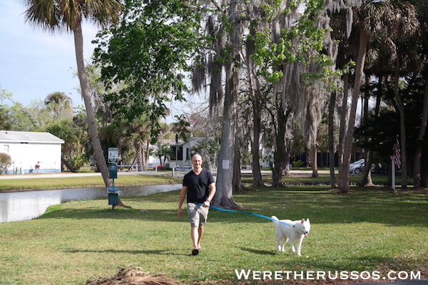 Space Coast RV Resort dog walk