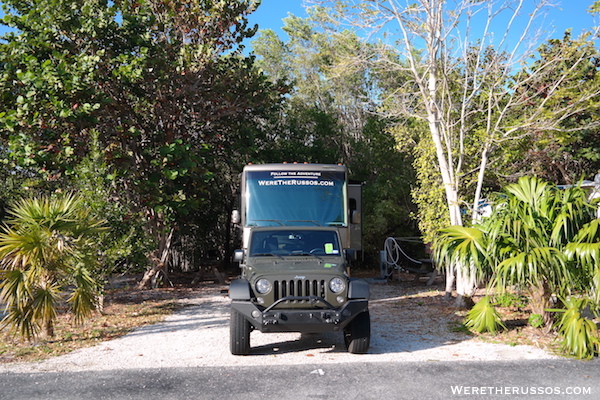 RV Camping at John Pennekamp State Park Key Largo, Florida