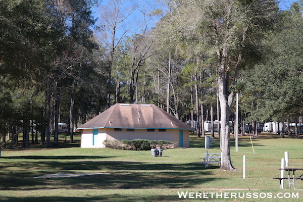 Travelers Campground Alachua Florida bathroom