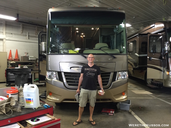 New RV windshield Class A