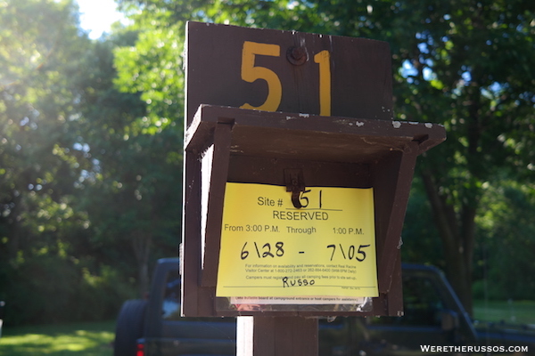 Cliffside Park reservation card