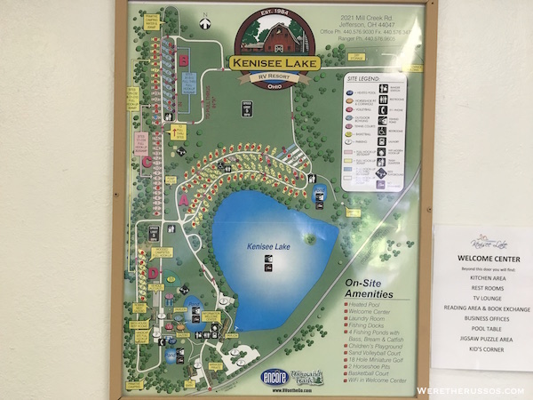 Kenisee Lake Thousand Trails map