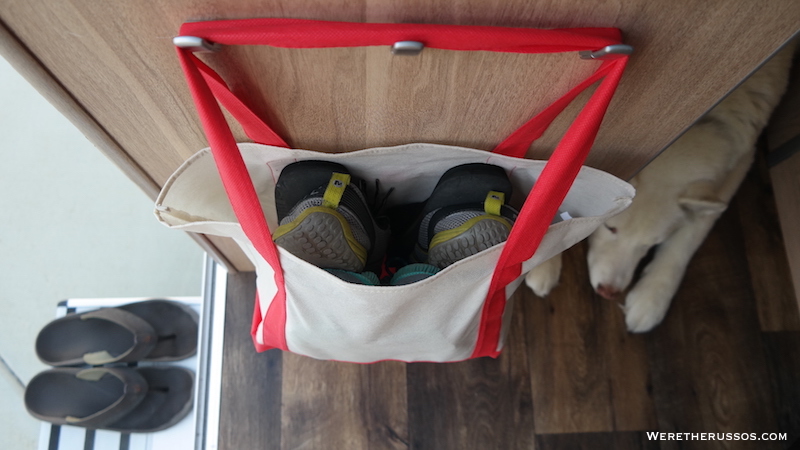 RV Hacks - Canvas shoe bag