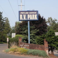 RV Camping Portland Oregon Portland Fairview RV Park Entrance