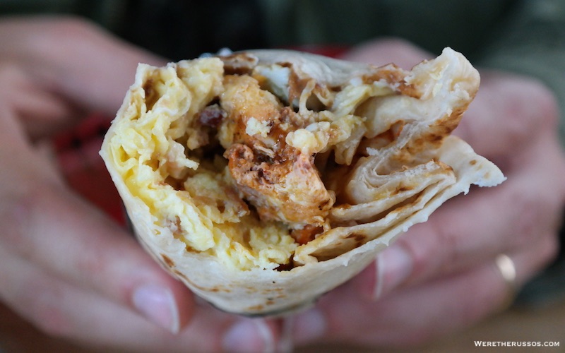 La India Bonita breakfast burrito