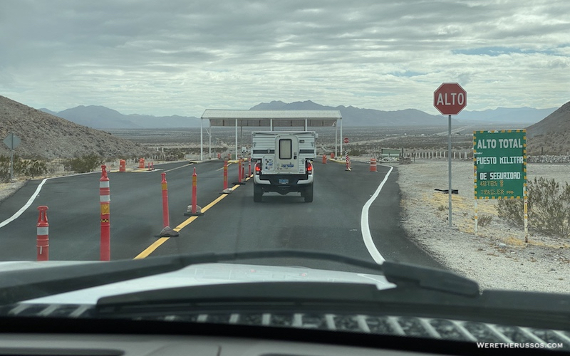 Military Checkpoint Baja Mexico