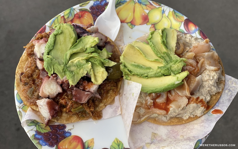 Tostadas at La Guerrerense in Ensenada