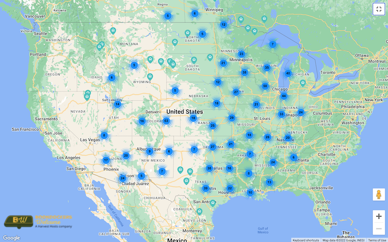 Boondockers Welcome Host Locations Map